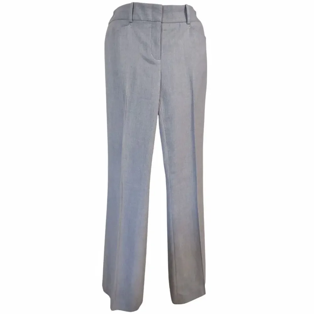 BCBG Gray Tailored Trousers Size 8 Career Dressy Low Waist Classic Work Pants